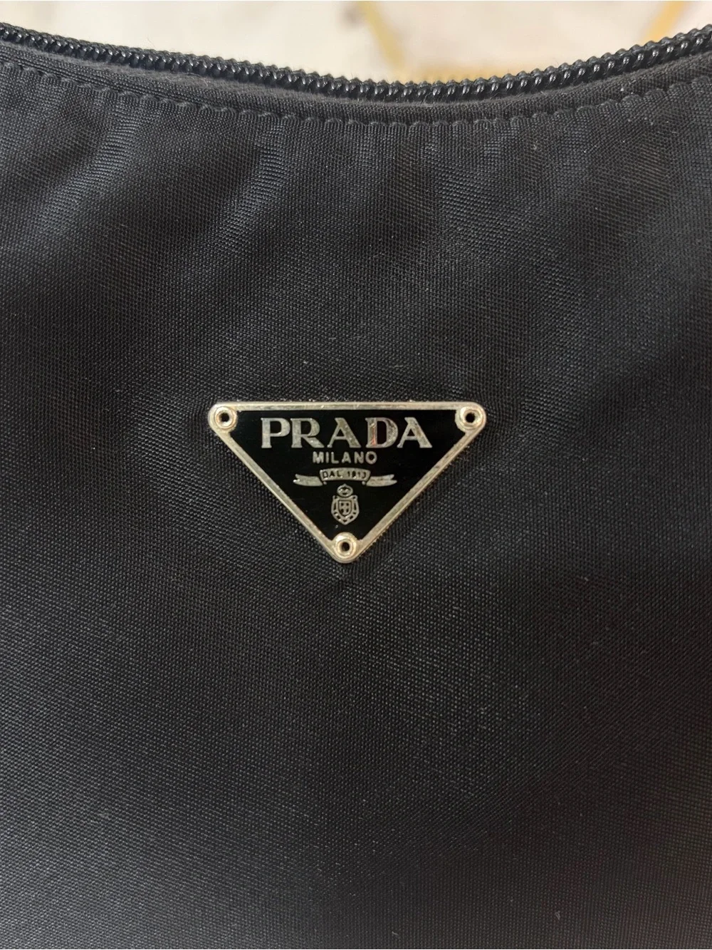 🔥Authentic Prada Tessuto Nylon Mini Hobo Bag | Black | (Reissue $1320.00)
